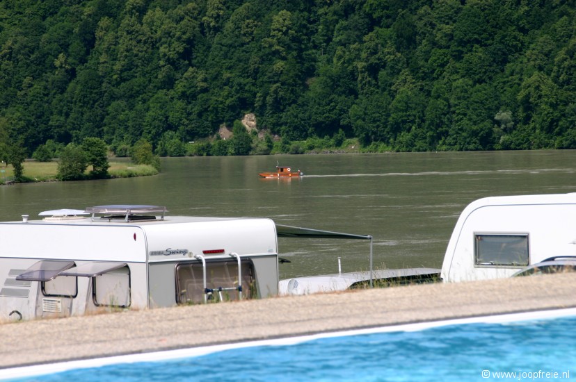 Zwembad, Camping en Donau in Schlogen